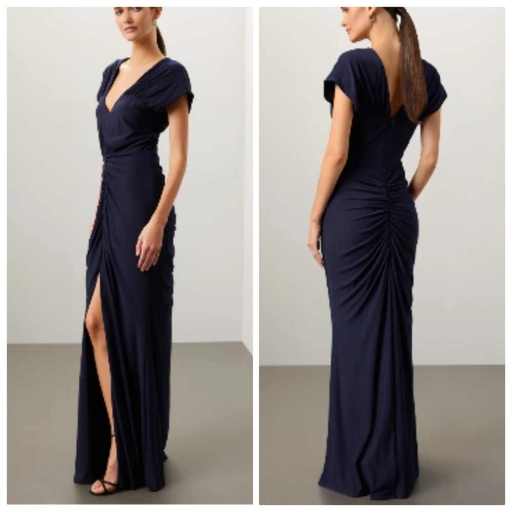 Jewel Badgley Mischka Jersey Ruched Gown Evening Dress Women's 12 Dress Dazzle 3